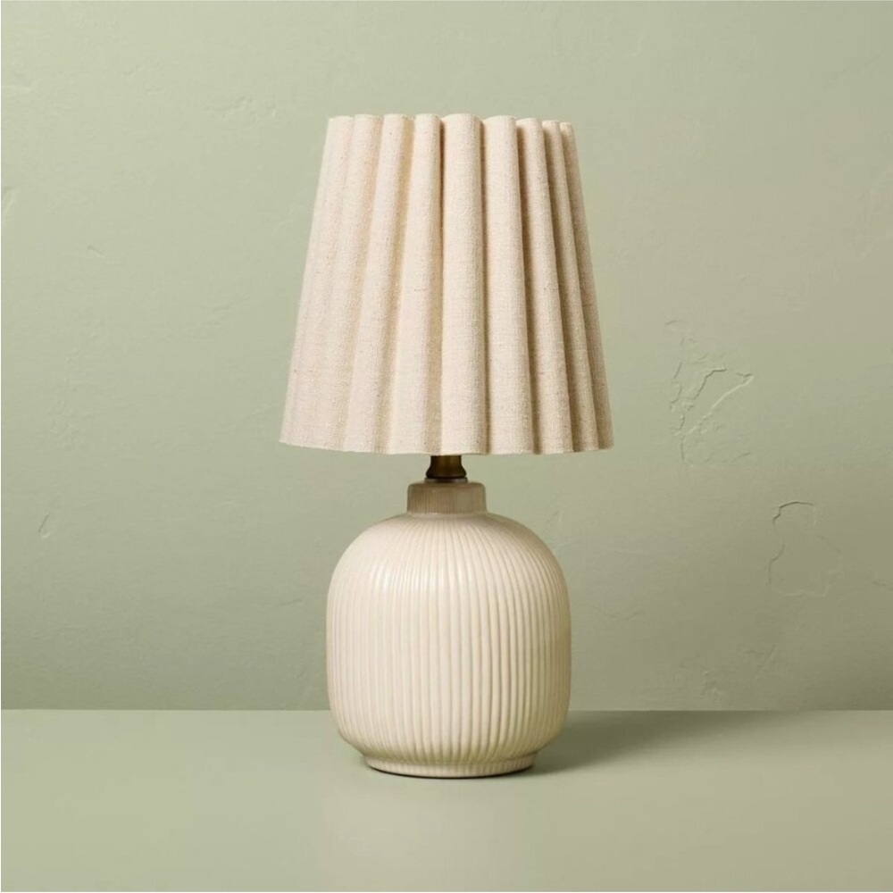 Hearth & Hand Magnolia Ribbed Ceramic Table Lamp Cream/Oatmeal
